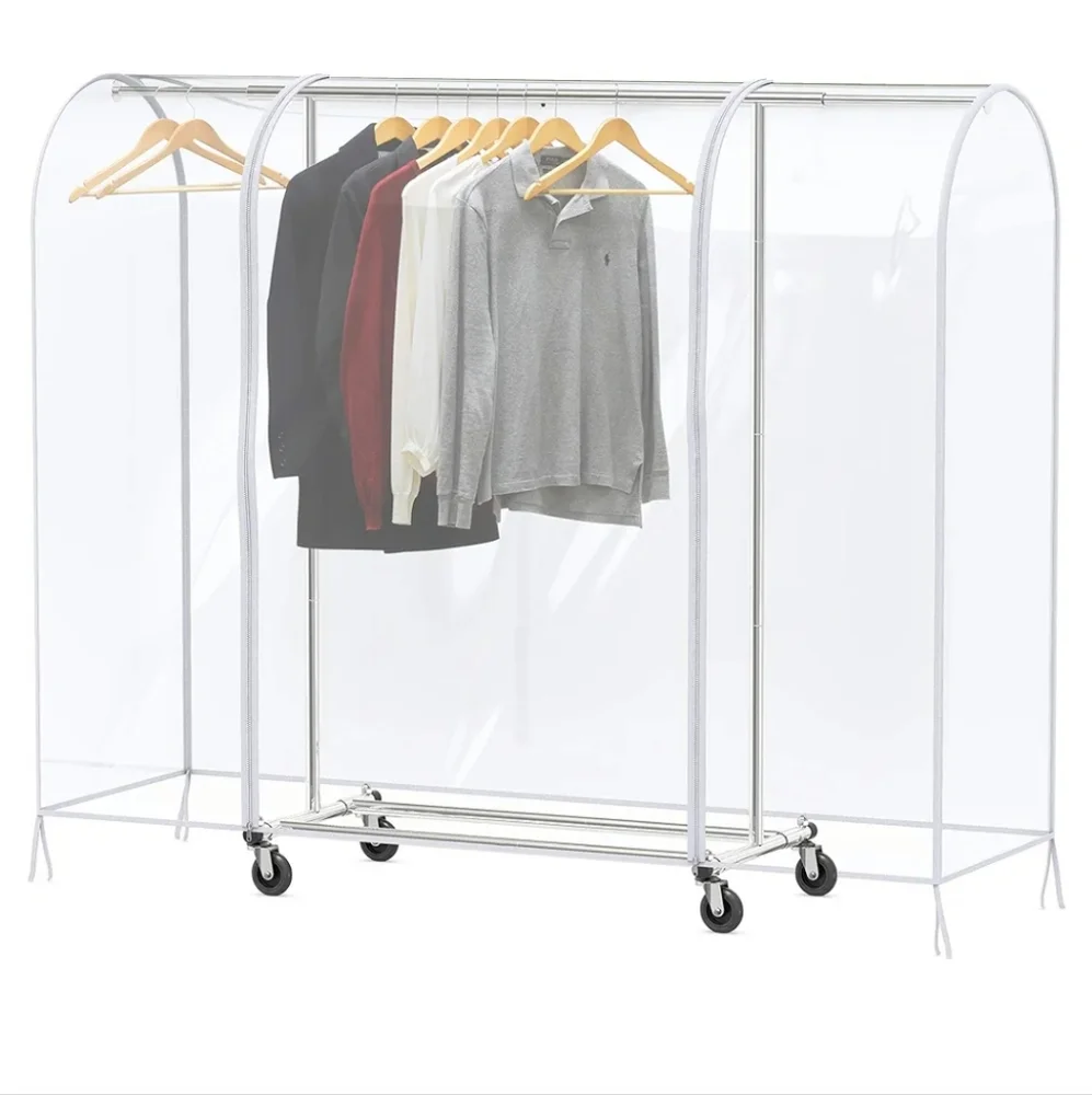 Simple Houseware Clear Garment Rack Cover